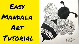 Bumble Bee Mandala Art | Mandala Art for Beginners | Mandala Art | Bumble Bee Drawing