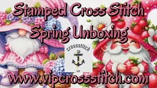 VIP CROSS STITCH 1 OF 3 #vipcrossstitch #flosstube #stampedcrossstitch #pointdecroix #unboxing