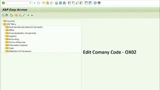 Video11 ||  How to edit Company code details in SAP MM