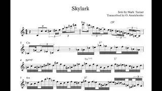 Mark Turner - Skylark / Solo Transcription
