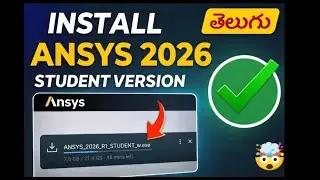 How to install the Ansys student version software fully explained in Telugu