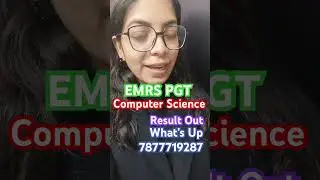 EMRS 2023 RESULT OUT I EMRS PGT COMPUTER SCIENCE Result |EMRS OFFICIAL RESULT OUT 