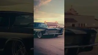 Respectfully 🙏🏼 Sunsets & Cemeteries 🇺🇸 with a 1965 Buick Riviera and a Tank .. #shorts
