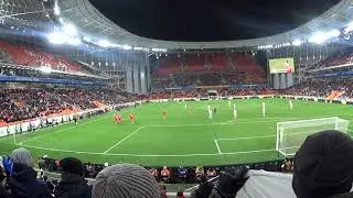 11.10.2019 .Россия -Польша U21. Гол УТКИНА в ворота Польши. С ТРИБУНЫ