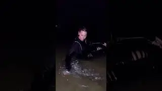 Bathing on clothes on at late night
