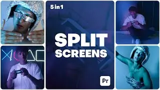 Multiscreen Transitions – 5 Split-Screen – Premiere Pro Template | Tutorial