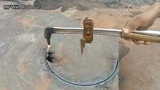 Cutting Blind Flange From Hand Made Parkar | MS Plate Thickness 30mm