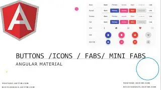 Angular Material Buttons, Fabs, Mini Fabs (mat-button). How to use angular material button