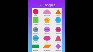 2D Shapes Name l Geometrical shapes l Shapes Name in English pdf l आकार l