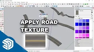 SketchUp 2021 | How to Apply Road Texture on Curved Surface