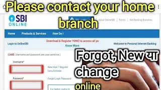 Sbi internet banking | username and password | forgot | change | new | Activate | online