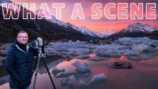 LANDSCAPE PHOTOGRAPHY NEW ZEALAND - Tasman Lake Sunset Vlog