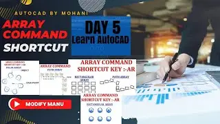 How to use Array command in autocad. 2023