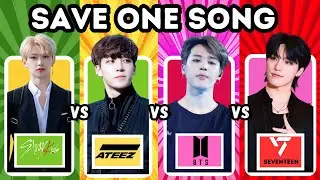 ✨ Save 1 KPOP Song: SEVENTEEN vs ATEEZ vs BTS vs STRAY KIDS🎶 | KPOP QUIZ 2024 🔥