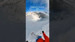 double cliff skiing in Jackson hole #skiing