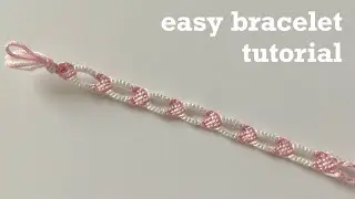 how to make easy bracelet | friendship bracelet tutorial for beginners |heart chain bracelet pattern