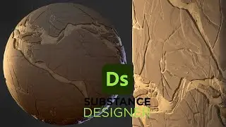 Stylized Cracked Terrain - Substance 3D Designer