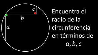 Encuentra el radio... Parece un problema inocente, pero...