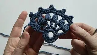 Irish Flower Motif free crochet pattern step by step slowly for beginners