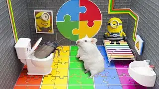Hamster Vs Cockroach In Minecraft Police Maze 🐹 SPECIAL CHALLENGE 🐹 DUC Hamster