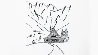 How to Draw a Church in the Mountains of Switzerland