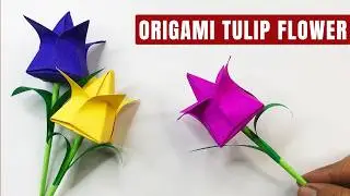 How to Make an Origami Tulip Flower | Easy Mother‘s Day Craft & Paper Tulip Tutorial