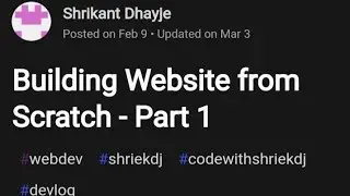 Building Website from Scratch | Site From Scratch By CodeWithShriekDj