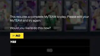 This Requires a complete MYTEAM to Play Fix in NBA 2K23 Myteam! Lineup doesn't Meet the Requirements