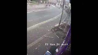 Westworld robot walks away after getting run over by a bus