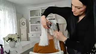 ASMR Real Haircut With Tinsel Hair - Unique Hairdresser Experience