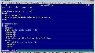 Calculating area of triangle in Pascal