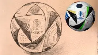 Anlatımlı Adidas Euro 2024 Resmi Futbol Topu Çizimi | Adidas Euro 2024 "Fussballliebe" Ball Drawing