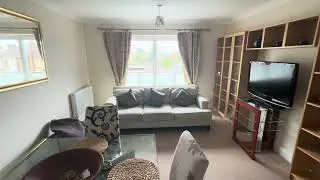 double bedroom shared kitchen and lounge with balcony
