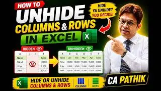 How to Unhide columns in excel| how to unhide Row in excel hide| Row and column hide ,unhide