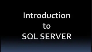 SQL Server Introduction