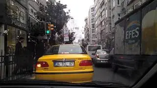 Driving in Istanbul traffic Osmanbey