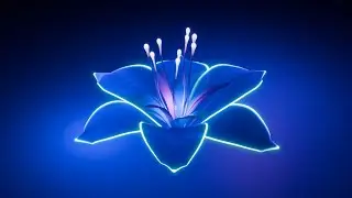 Glowing 3D Flower Animation. Blender. Cycle Render. #flower #3dmodel #glowingeffect #blender3d