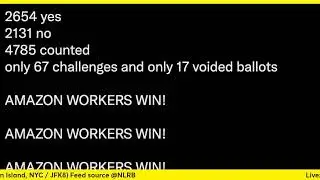 Live: Amazon Labor Union Vote Count Concludes Today in NYC