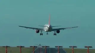 AIRBUS A319 Landing - Easyjet - Grenoble to Bristol EZY 6104