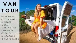 Van Tour | NEW layout, BEAUTIFUL and detailed van build (UNIQUE LAYOUT)
