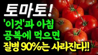 토마토 아침 공복에 꼭 이렇게 드세요. 암덩어리까지 싹 사라지게 해주는 최고 궁합 음식과 쉬운 레시피