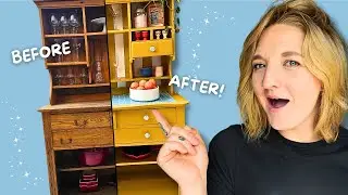 Antique Hutch Gets a SHOCKING Modern Twist!