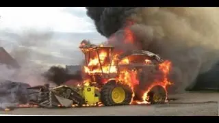Bog Monsters: Tractor, Harvester and Truck Death in the Swamp and Fire