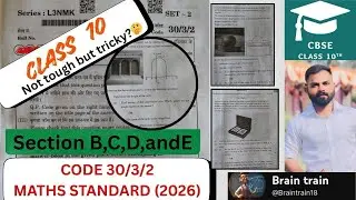 BOARD EXAM 2026 MATHS STANDARD CODE 30/3/2 FULL SOLUTION |CLASS10