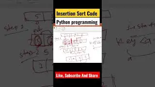Insertion Sort Code // Python Programming // ADA // 