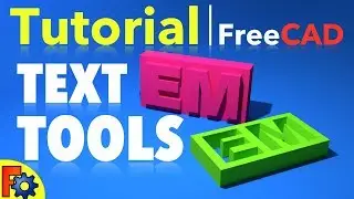 FreeCAD Tutorial 3 - 3D Text | Extrude | Emboss | Engrave