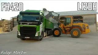 Dolomit rakodás - Volvo L120H & Fh420