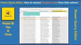 Power Query Editor: How to extract numbers only from an Alphanumeric Column in Power BI