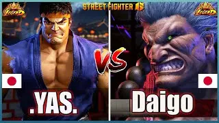 Street Fighter 6 🔥YAS (RYU)  Vs  Daigo (AKUMA #1) 🔥Best Ranked Match🔥FightingGameWorldX
