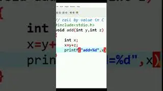 Call by value in C Programing 